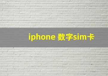 iphone 数字sim卡